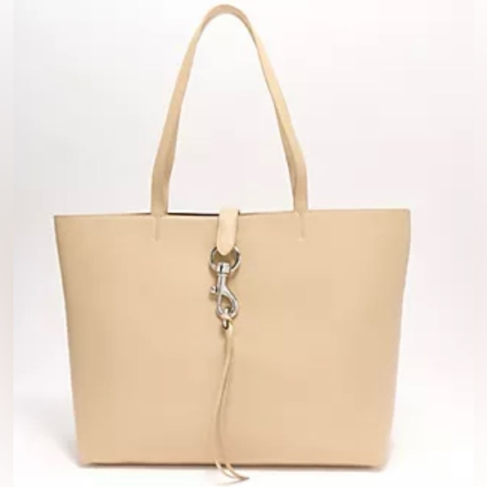 NEW Rebecca Minkoff Megan Triple Tote Handbag Stone/Silver NWT